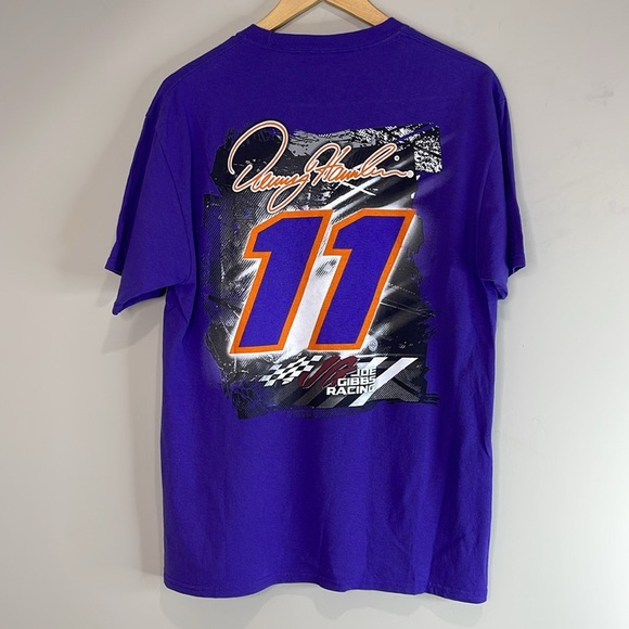 Nascar Denny Hamlin Joe Gibbs Racing Team Collection Purple Power T-shirt M - Picture 11 of 13